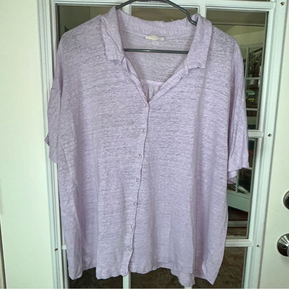 Poetry Light Purple Button-Down Shirt Size‎ 14